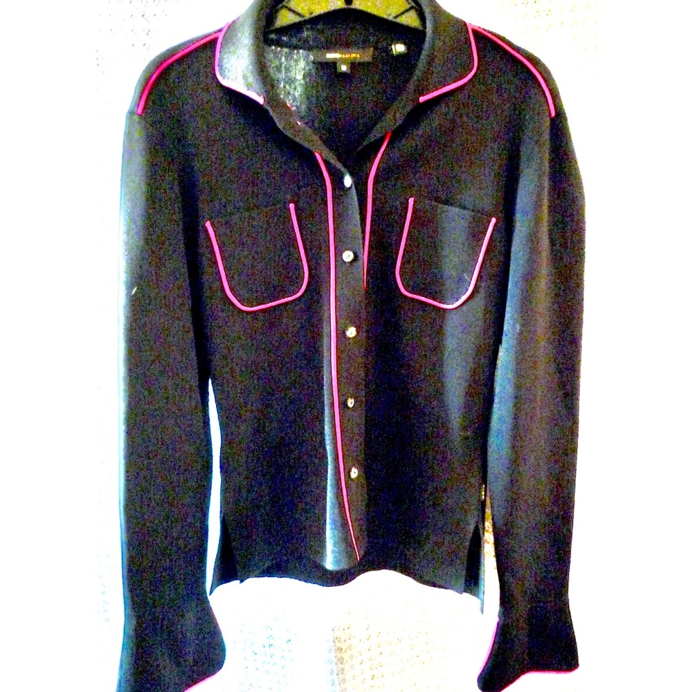 BCBG Max Azria button down sweater, M fits slim